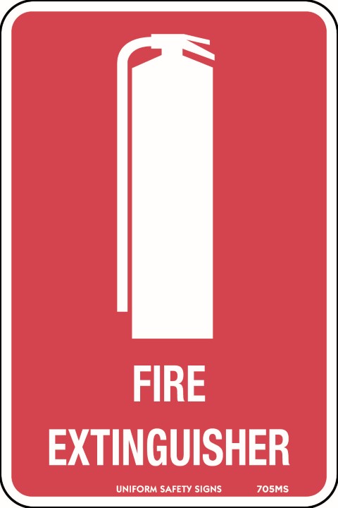 SIGN EMERGENCY FIRE EXTINGUISHER (WITH PICTOGRAM) 225X150 METAL 161E